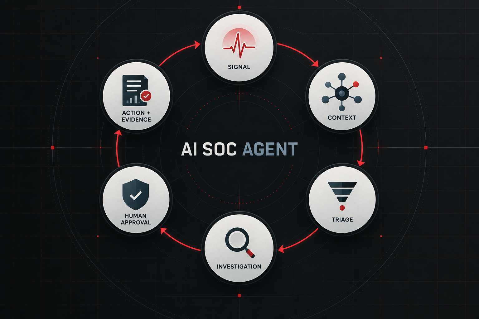 วงจรการทำงานของ AI SOC Agent